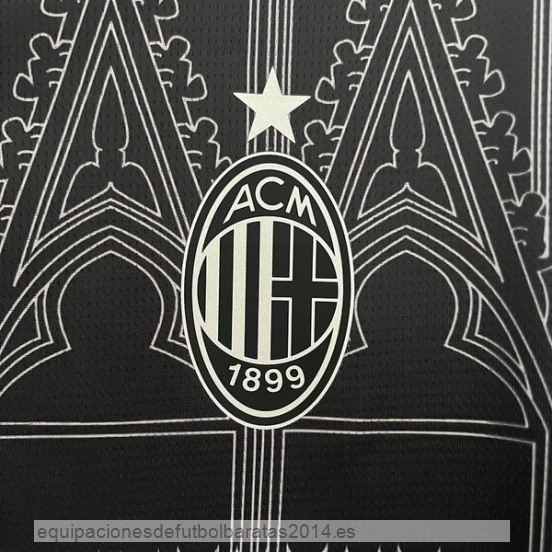 Nuevo Tailandia Cuarta Camiseta AC Milan 23/24 Negro Baratas